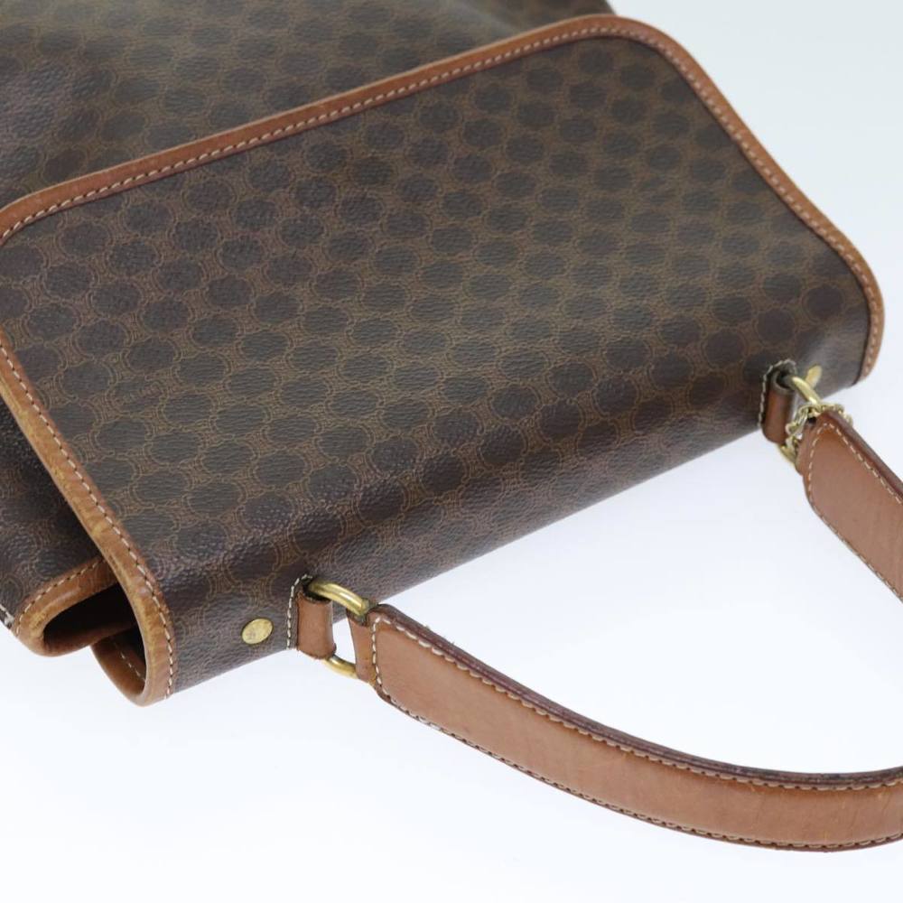 CELINE Macadam Canvas Hand Bag PVC Brown Auth 73419 - Picture 6 of 16